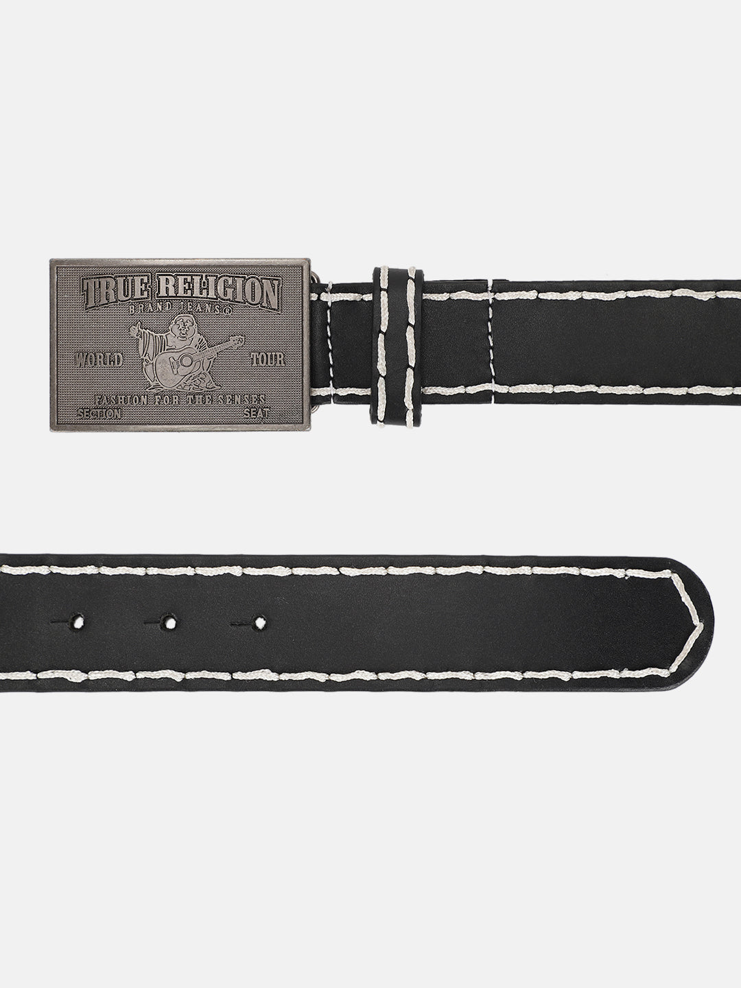 True Religion Men Black Solid Belt