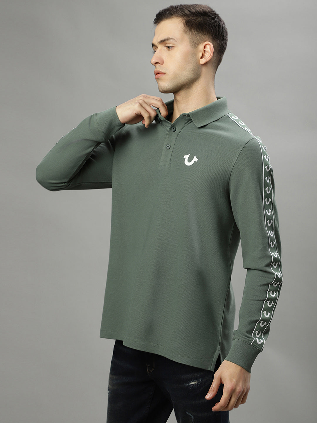 True Religion Green Fashion Regular Fit Polo T-Shirt