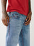 True Religion Men Blue Ricky Super T Straight Fit Faded Jeans