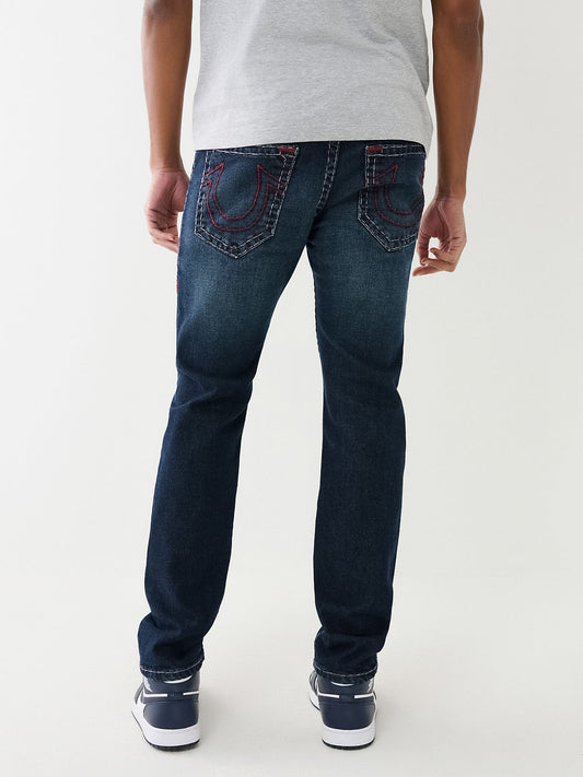True Religion Men Blue Solid Mid-rise Slim Fit Jeans