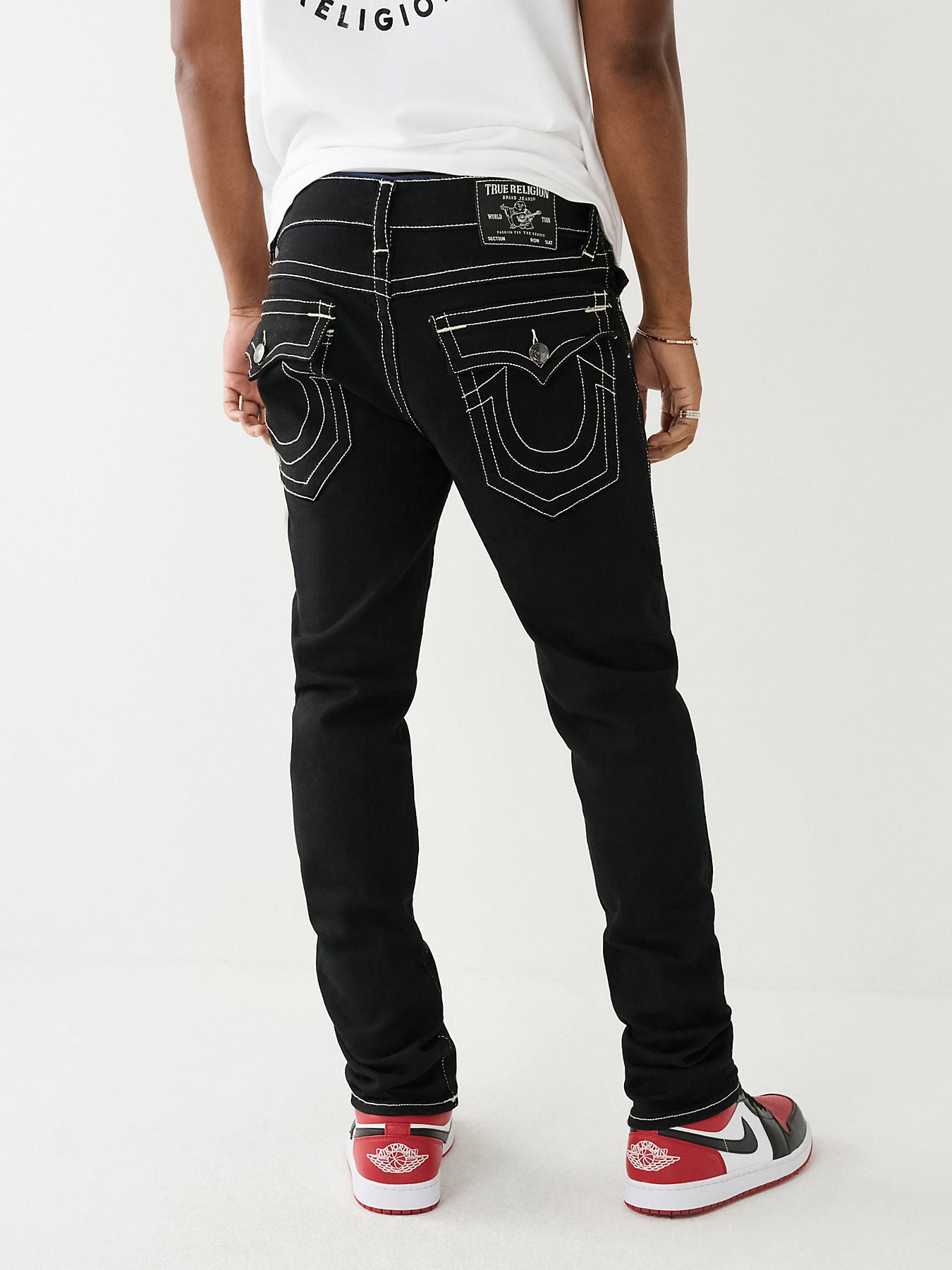True Religion Men Black Rocco Slim Fit Jeans