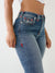 True Religion Women Super T Skinny Fit Faded Jeans