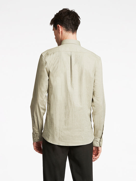 Lindbergh Green Striped Slim Fit Shirt