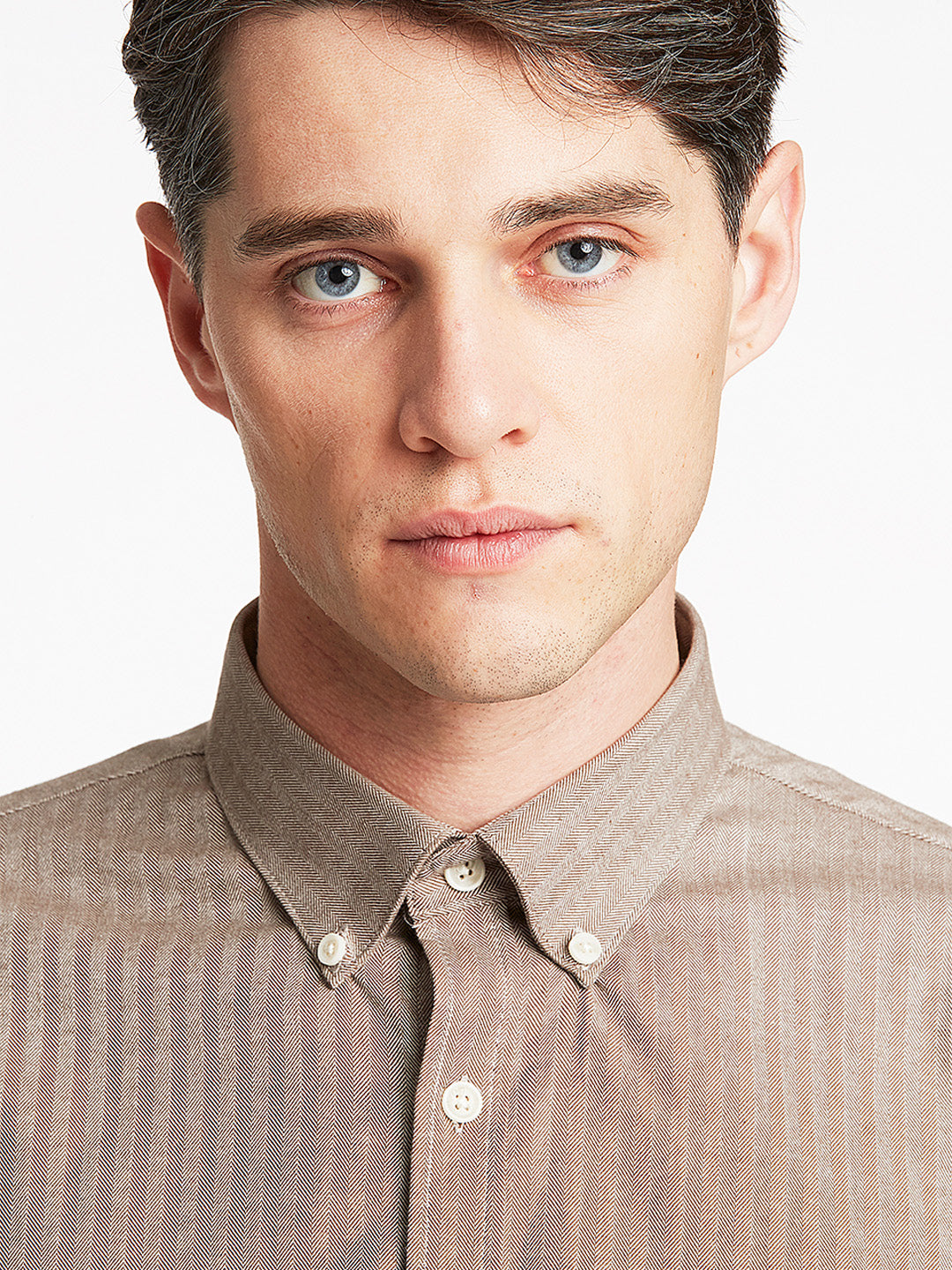 Lindbergh Brown Striped Slim Fit Shirt