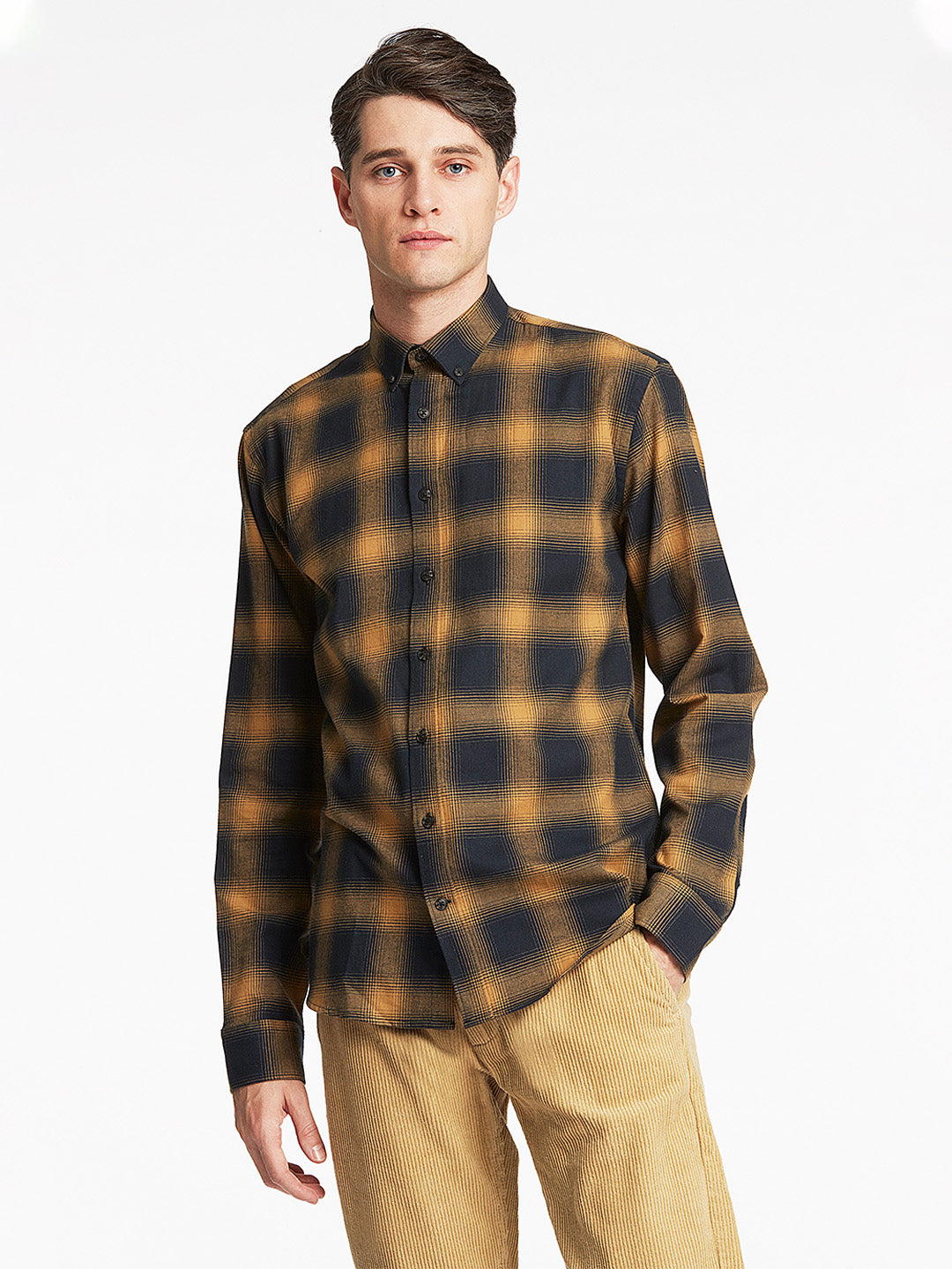 Lindbergh Brown Checked Relaxed Fit Shirt