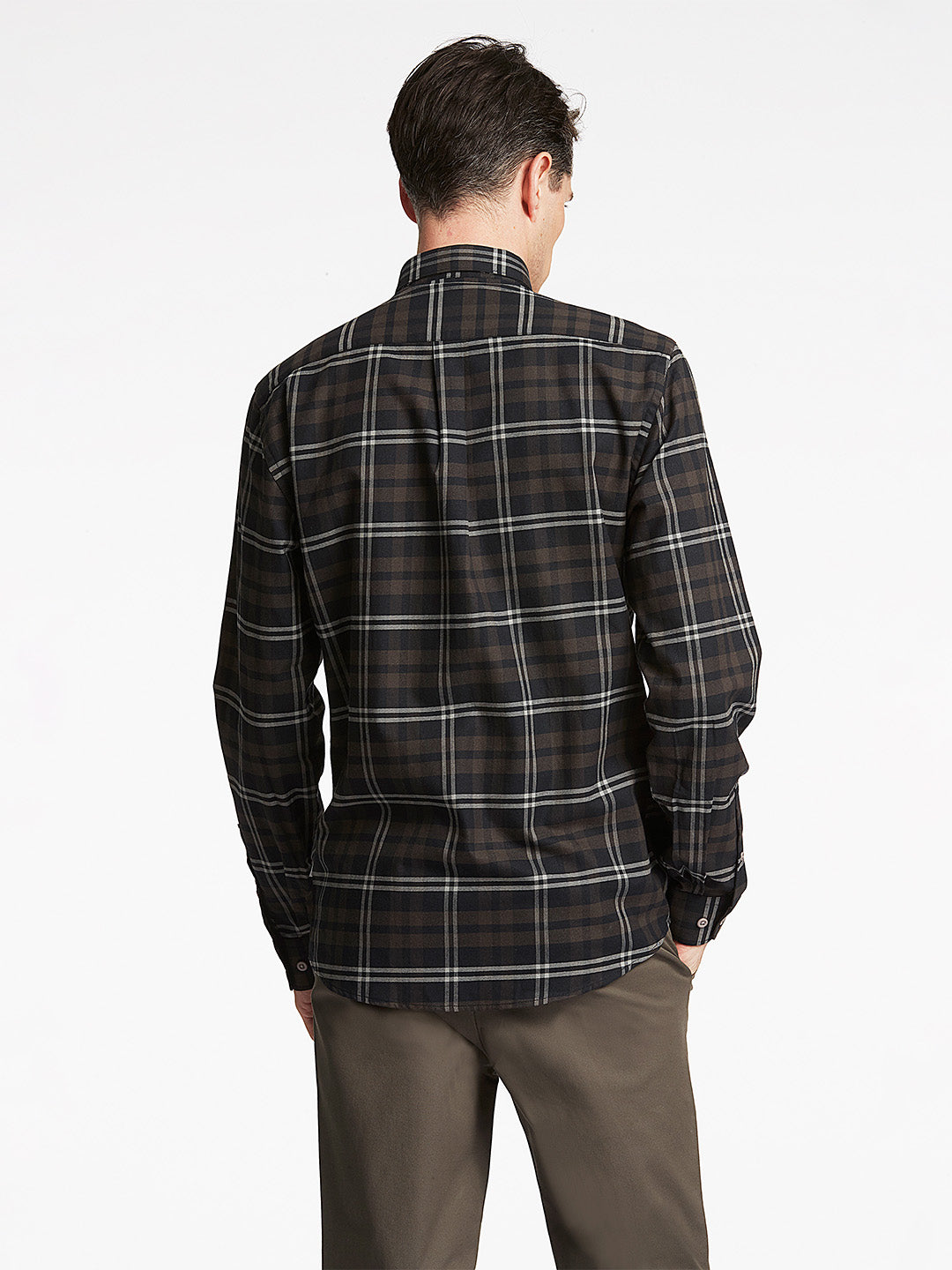 Lindbergh Men Black Checked Collar Shirt