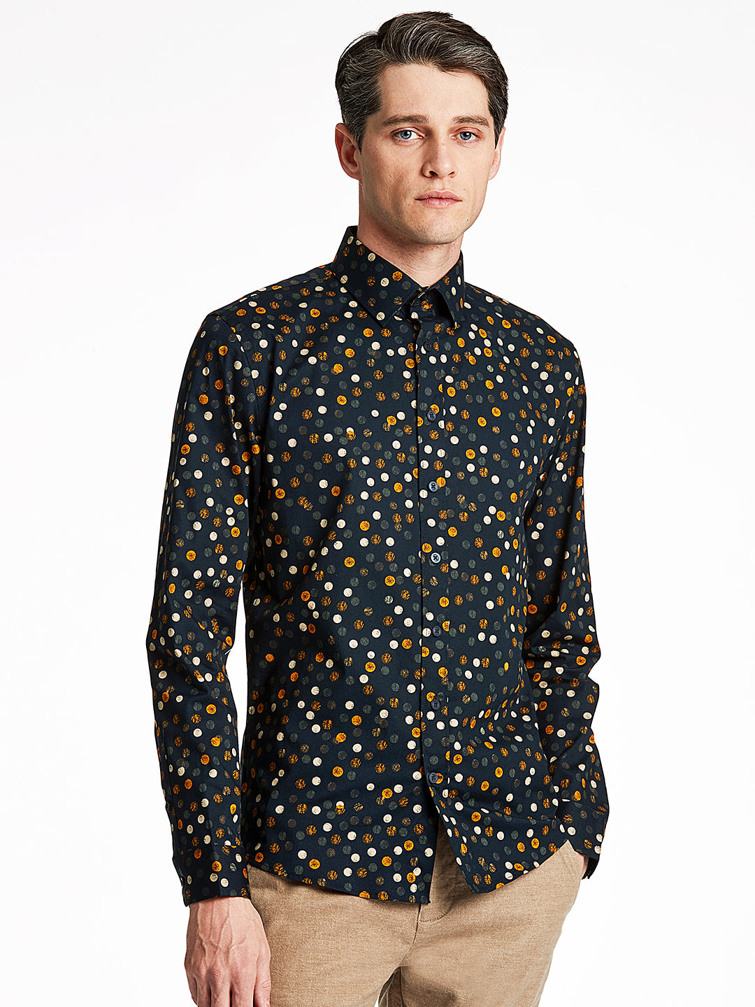 Lindbergh Black Printed Slim Fit Shirt