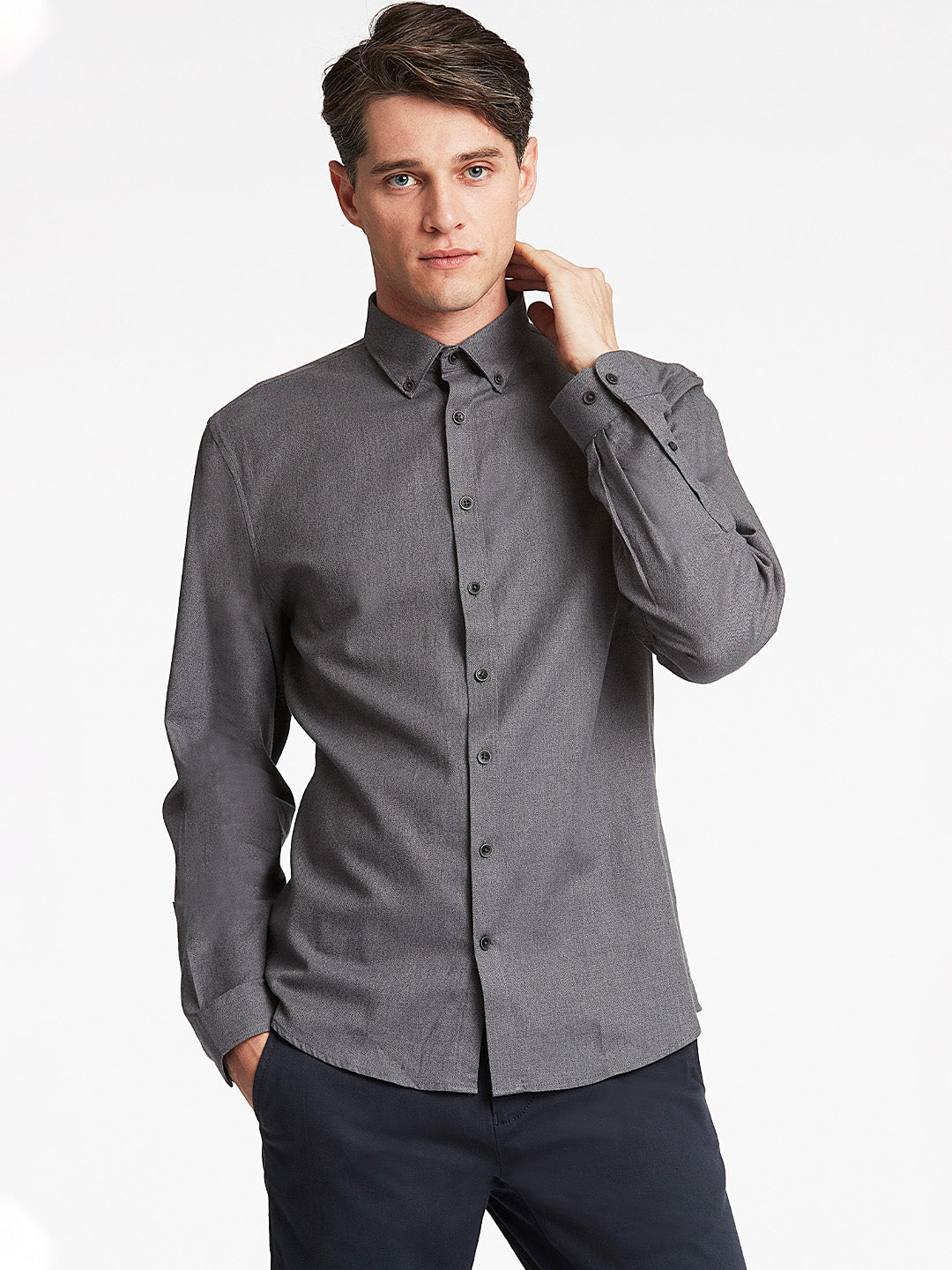 Lindbergh Grey Slim Fit Shirt