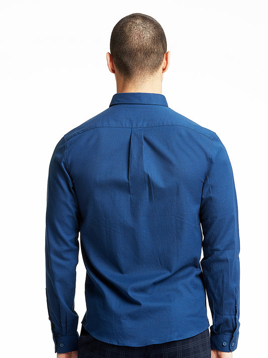 Lindbergh Navy Blue Slim Fit Shirt