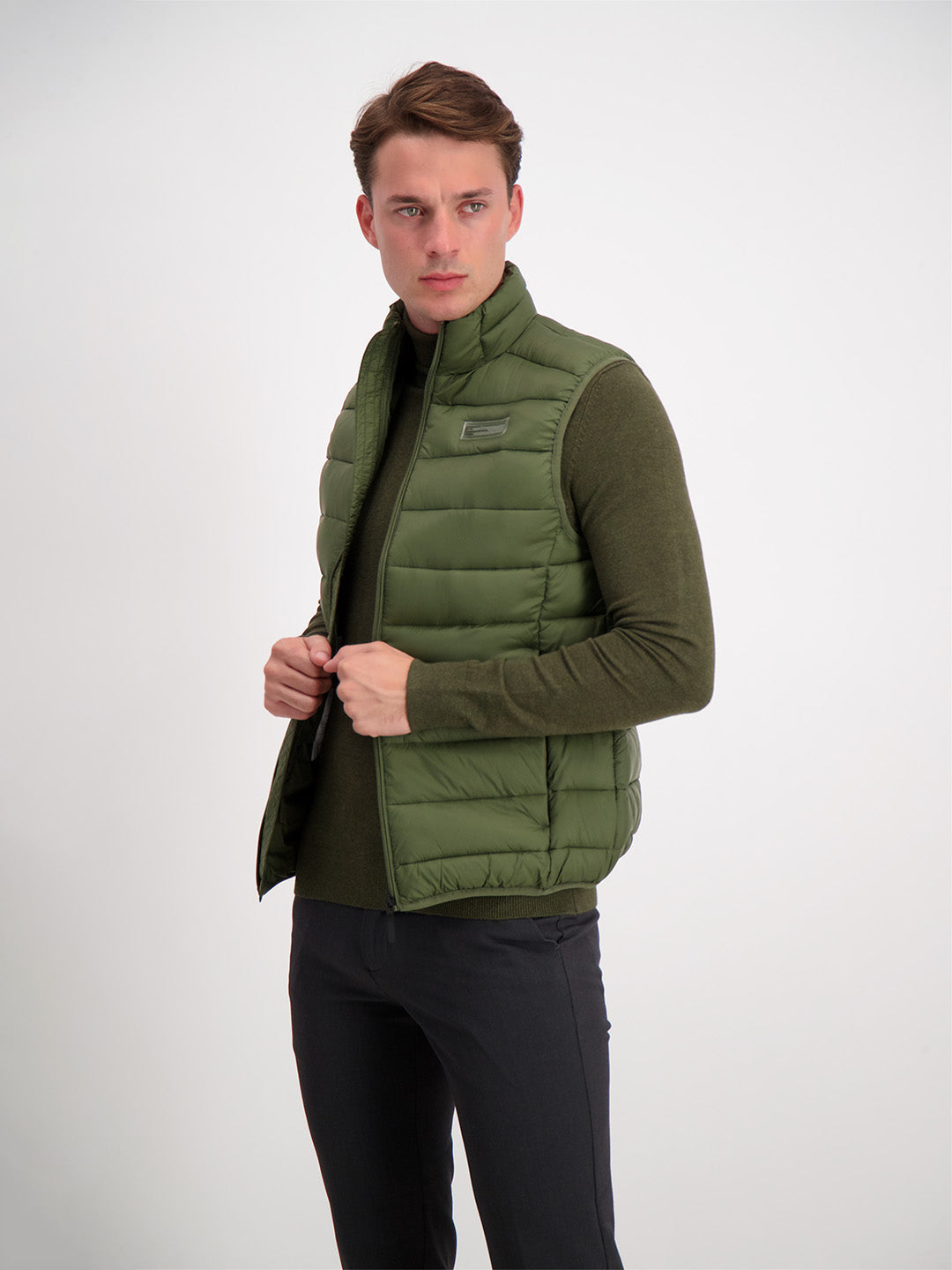 Lindbergh Men Green Solid Jacket