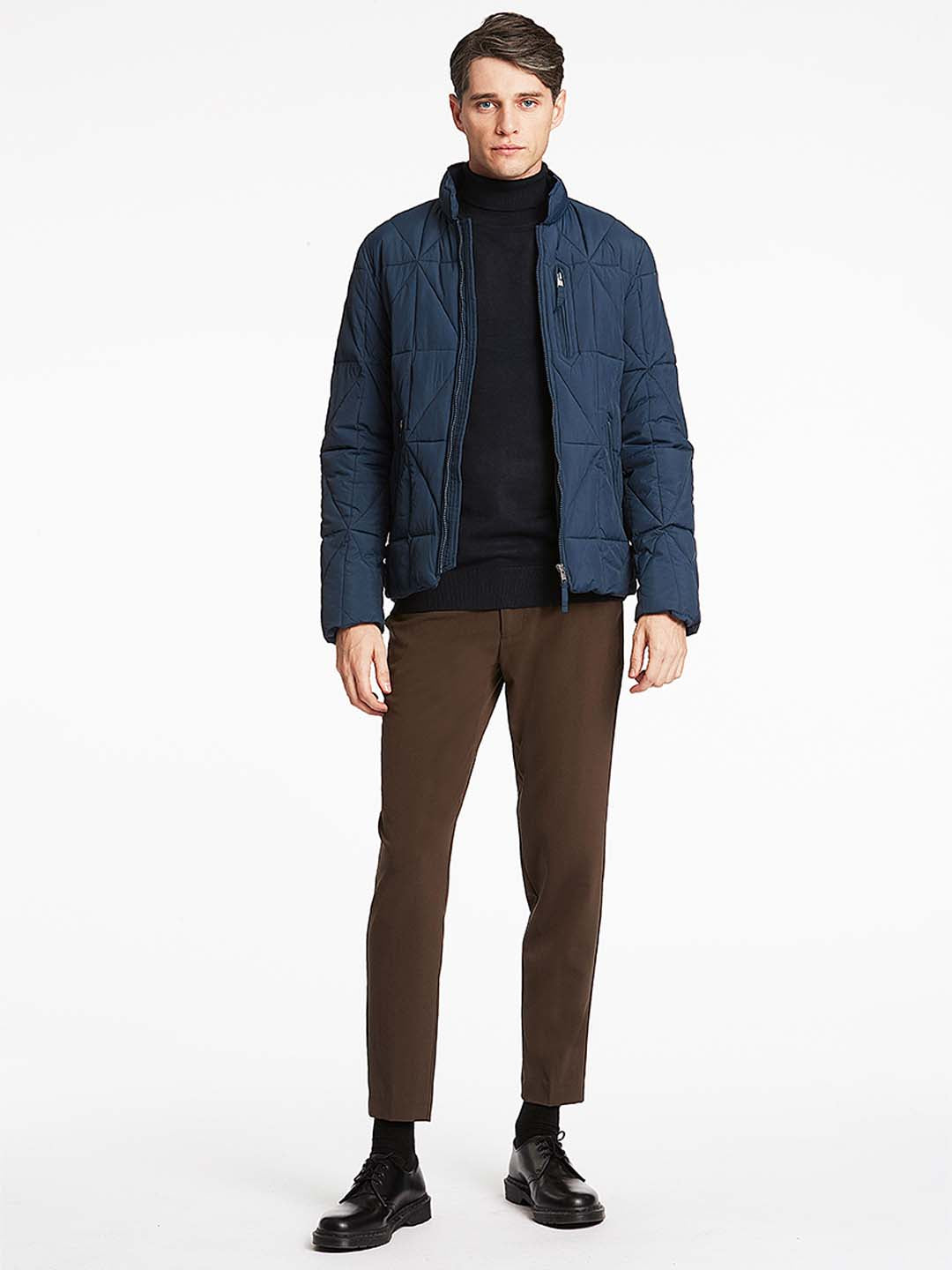 Lindbergh Men Blue Solid Jacket