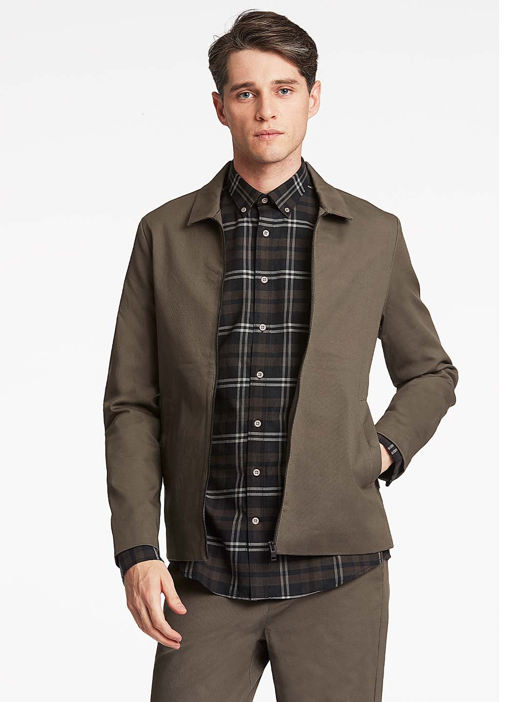 Lindbergh Olive Relaxed Fit Shirt