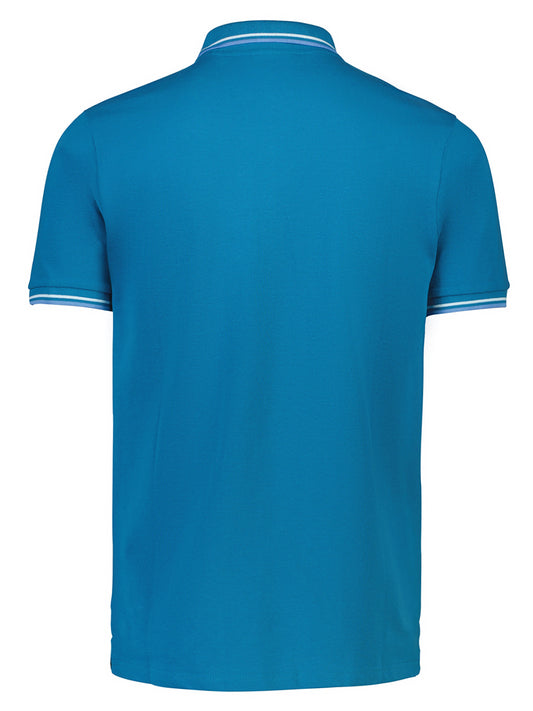 Lindbergh Blue Fashion Regular Fit Polo T-Shirt