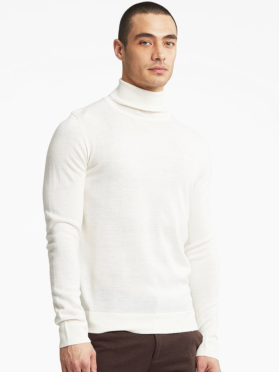 Lindbergh Men White Solid Sweater
