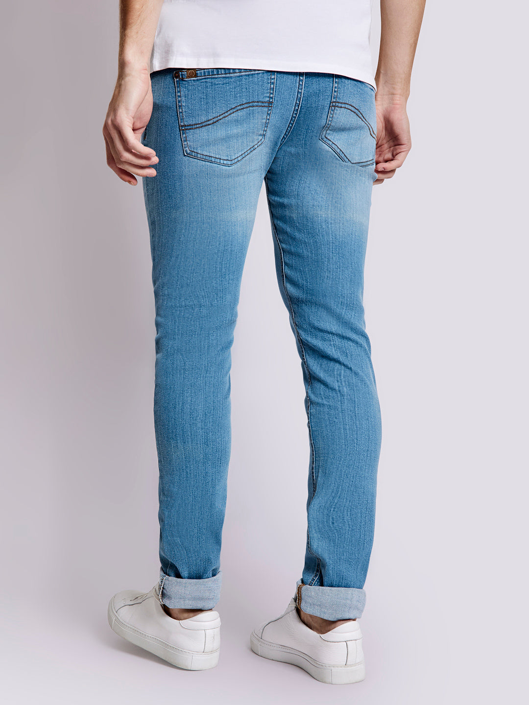 Bruun & Stengade Men Blue Solid Slim Fit Jeans