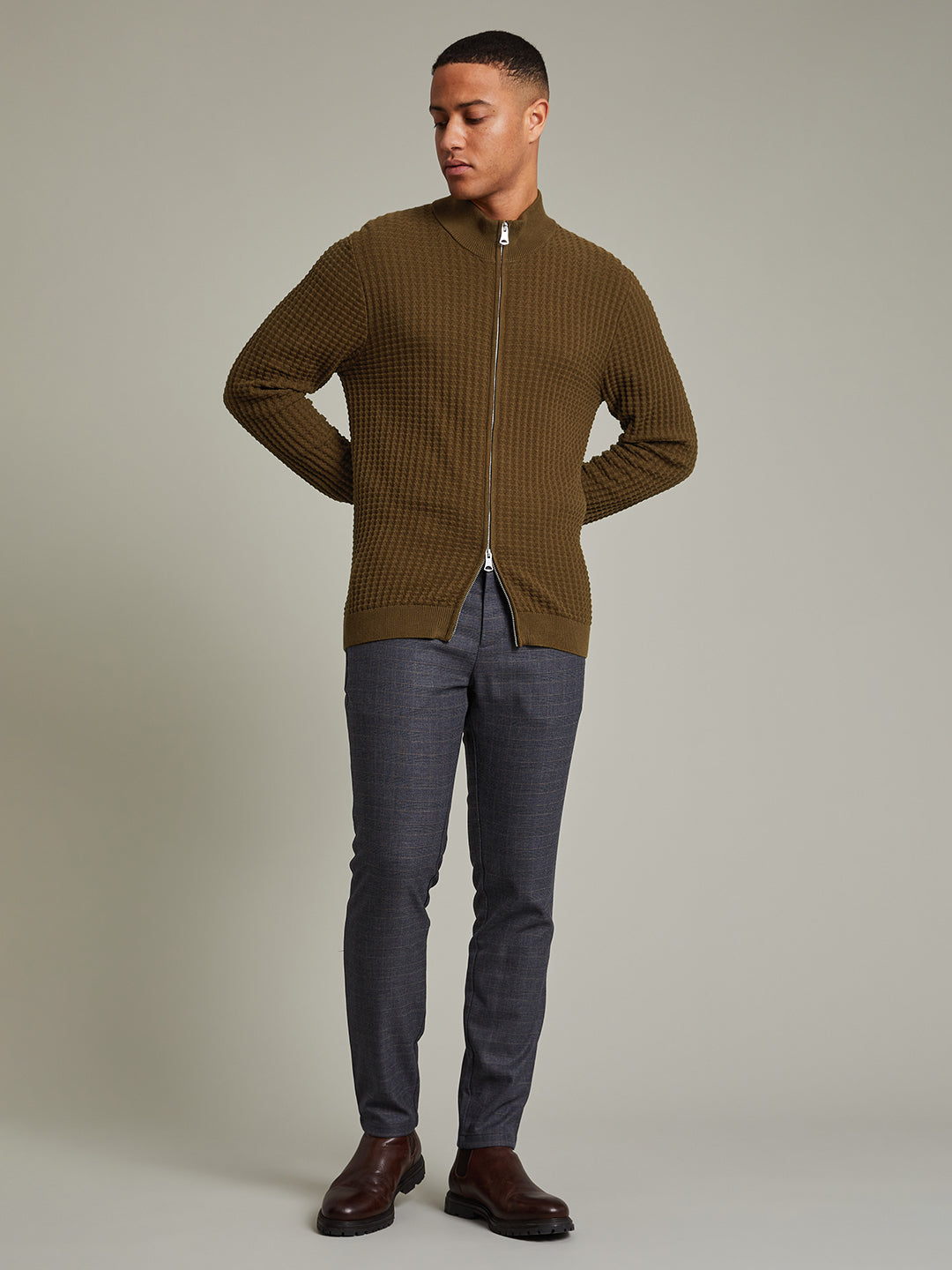 Matinique Men Mustard Solid Sweater