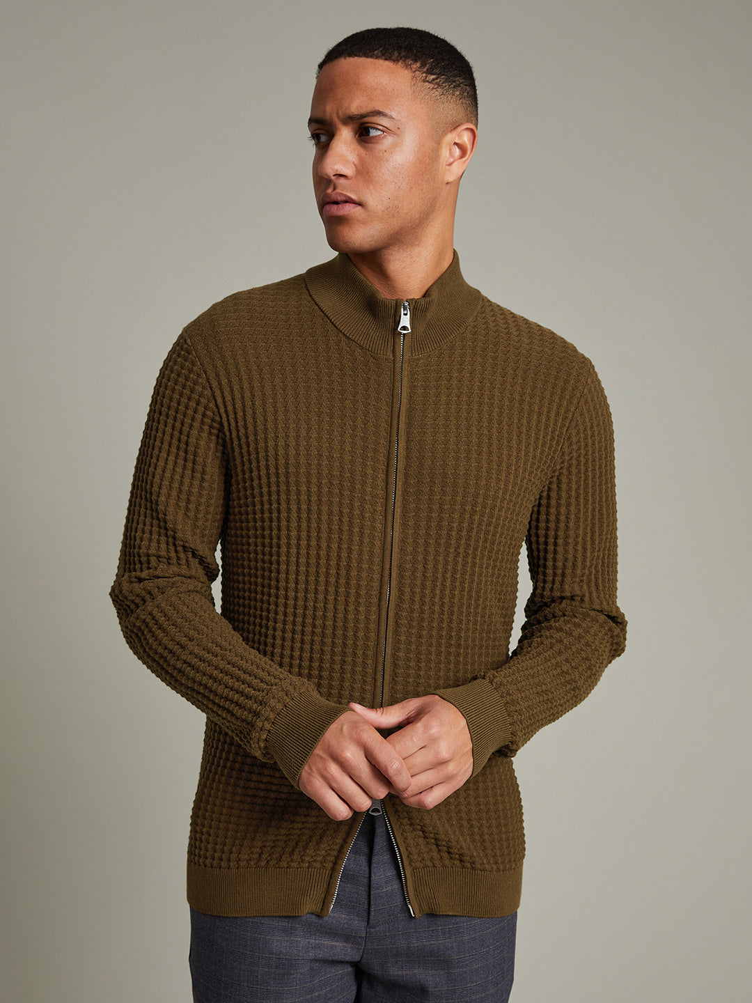 Matinique Men Mustard Solid Sweater