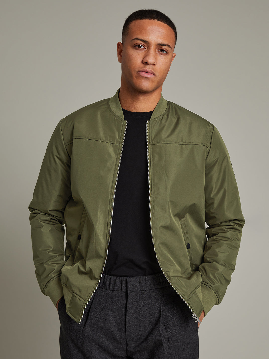 Matinique Men Olive Solid Jacket