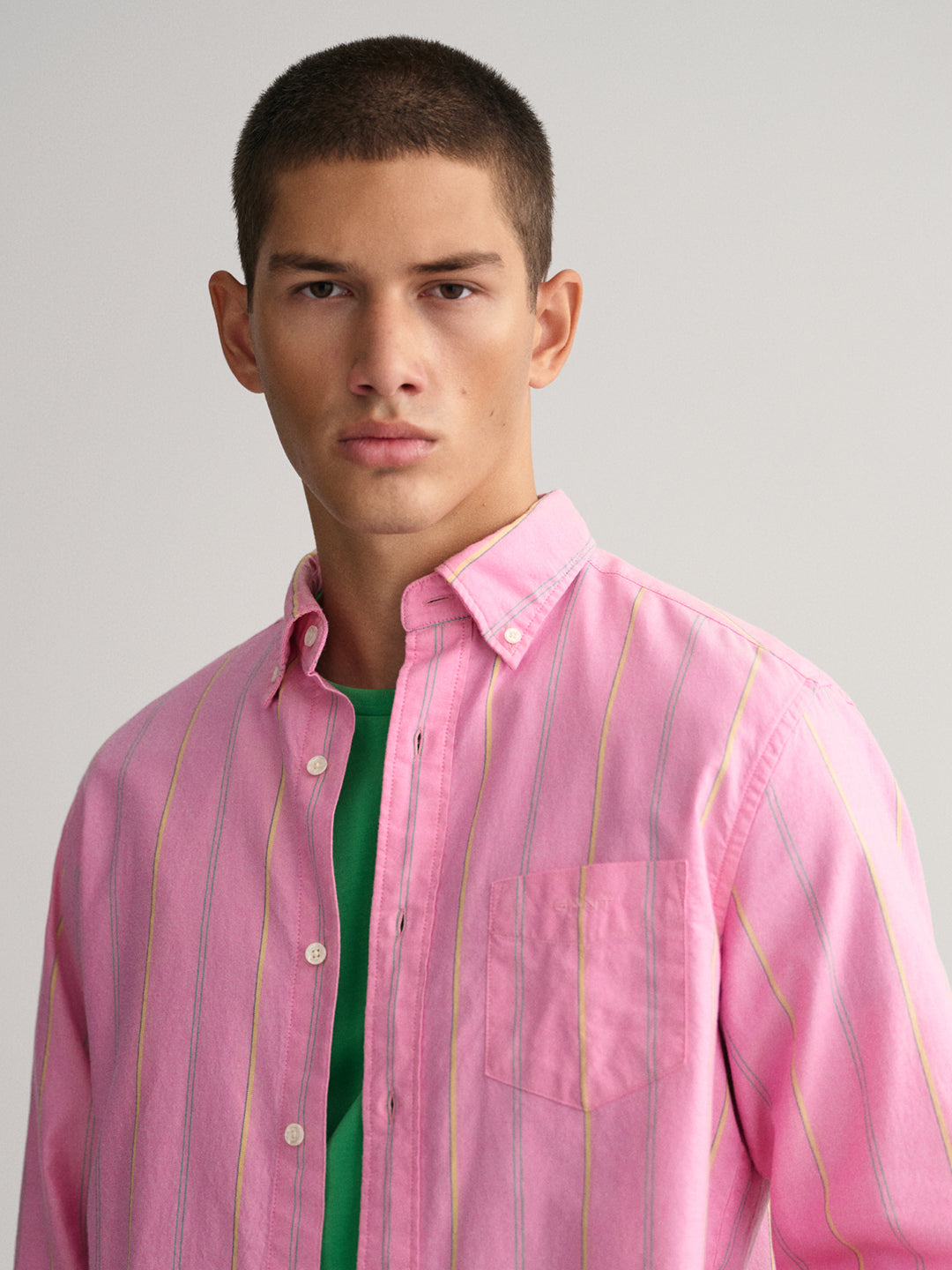Gant Pink Oxford Striped Regular Fit Shirt