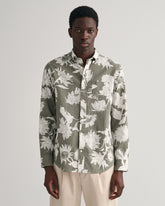 Gant Classic Floral Printed Button Down Collar Cotton Linen Casual Shirt