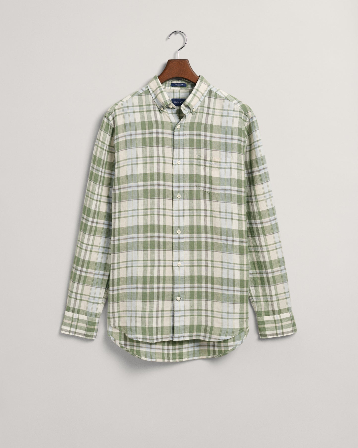 Gant Green Checked Regular Fit Shirt