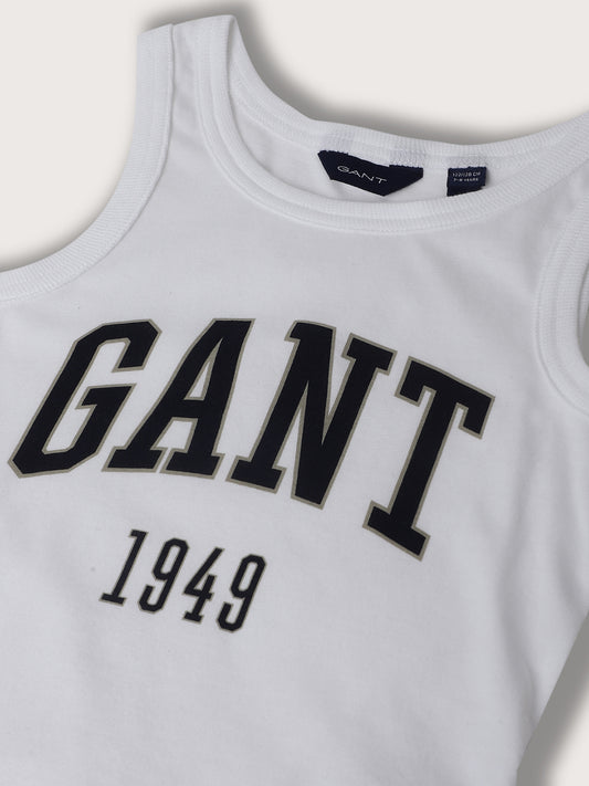 Gant Kids White Logo Slim Fit T-Shirt