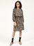 Gant Brown printed Fit And Flare Cotton Dress