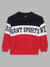 Gant Boys Navy Blue  Red Colourblocked Cotton Pullover