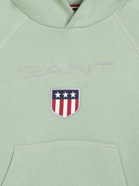 Gant Boys Brand Logo Printed Hooded Pullover Sweatshirt