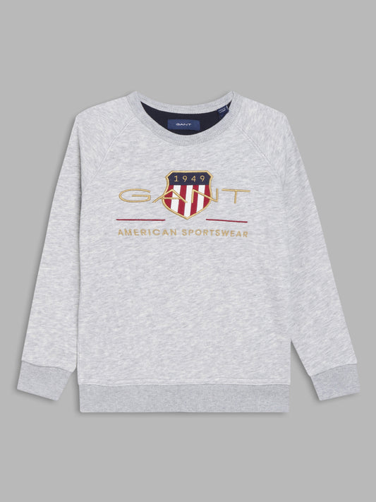 Gant Boys Brand Logo Printed Pullover Sweatshirt