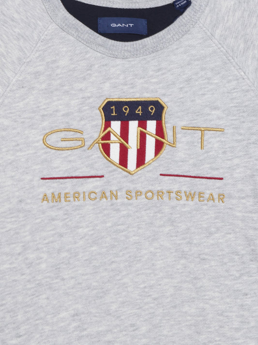 Gant Boys Brand Logo Printed Pullover Sweatshirt
