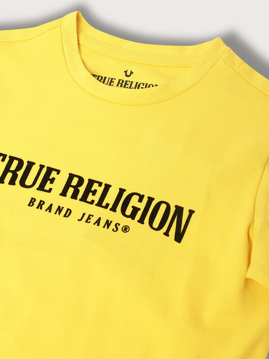 True Religion Kids Yellow Regular Fit T-Shirt