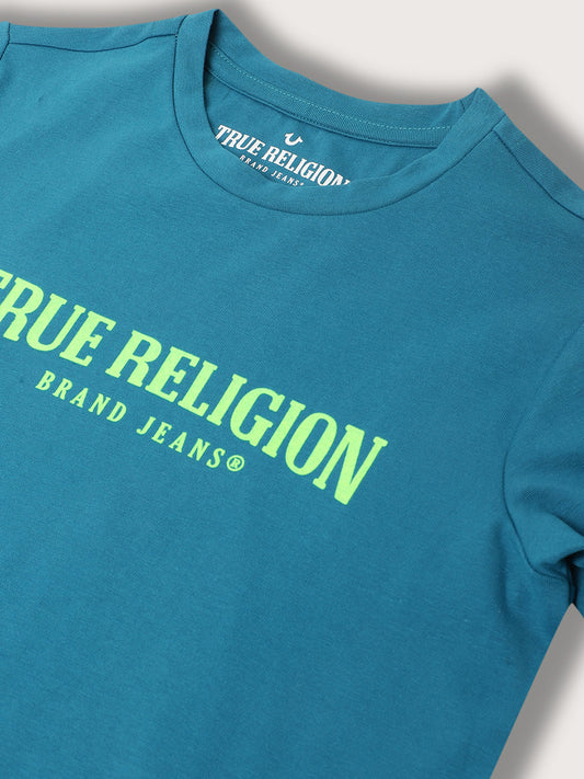 True Religion Kids Teal Regular Fit T-Shirt