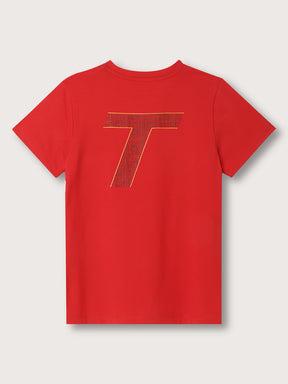 True Religion Kids Red Regular Fit T-Shirt