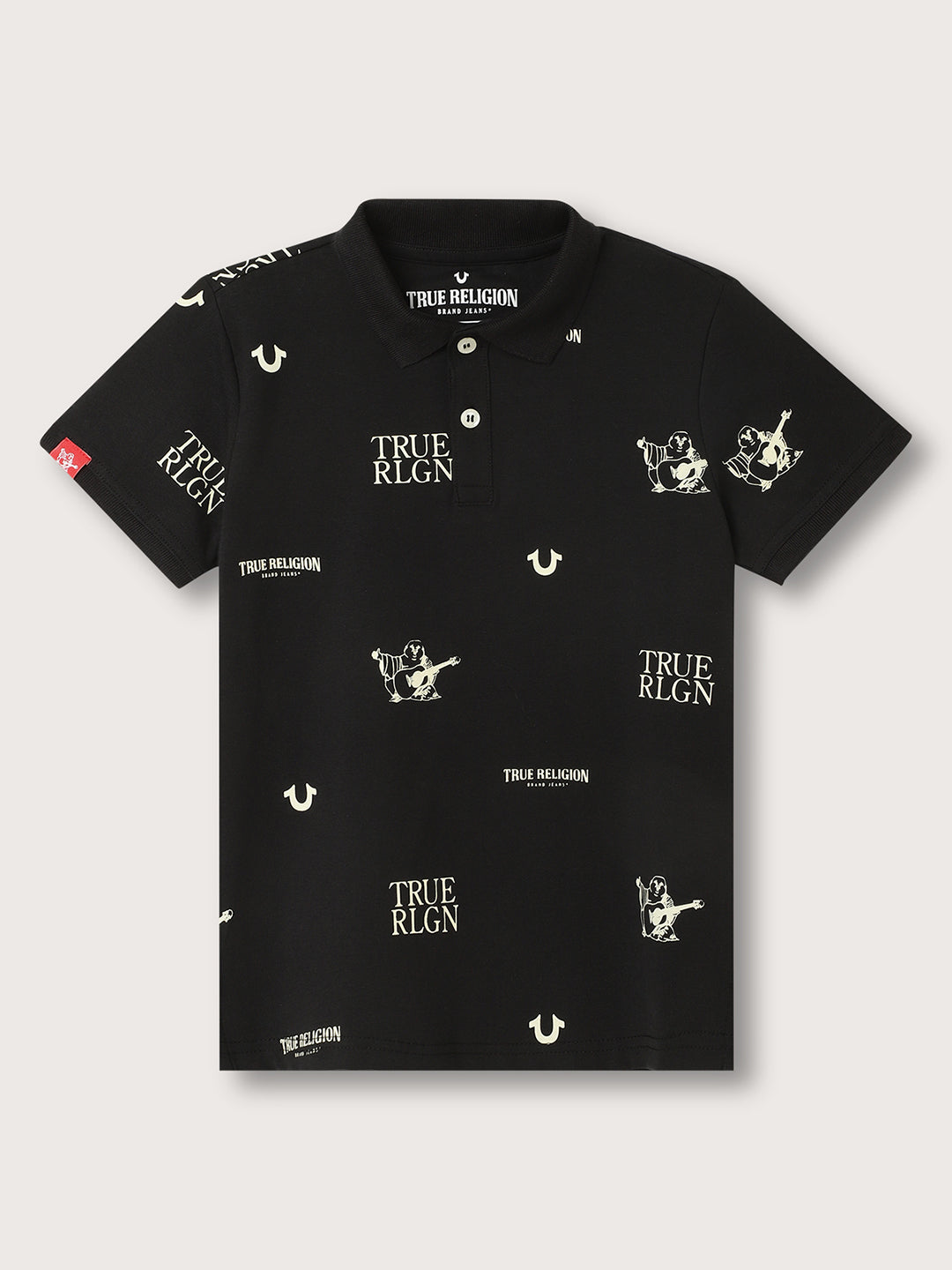 True Religion Kids Black Regular Fit Polo T-Shirt
