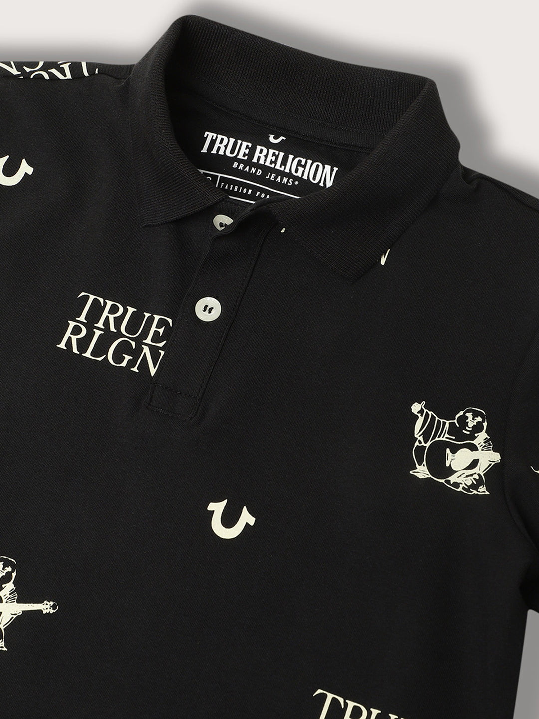 True Religion Kids Black Regular Fit Polo T-Shirt