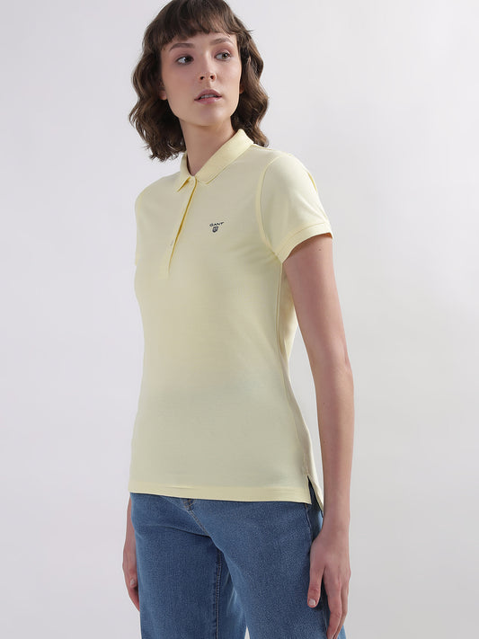 Gant Yellow Regular Fit Polo T-Shirt