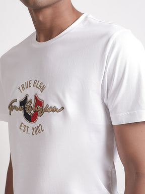 True Religion White Logo Regular Fit T-Shirt