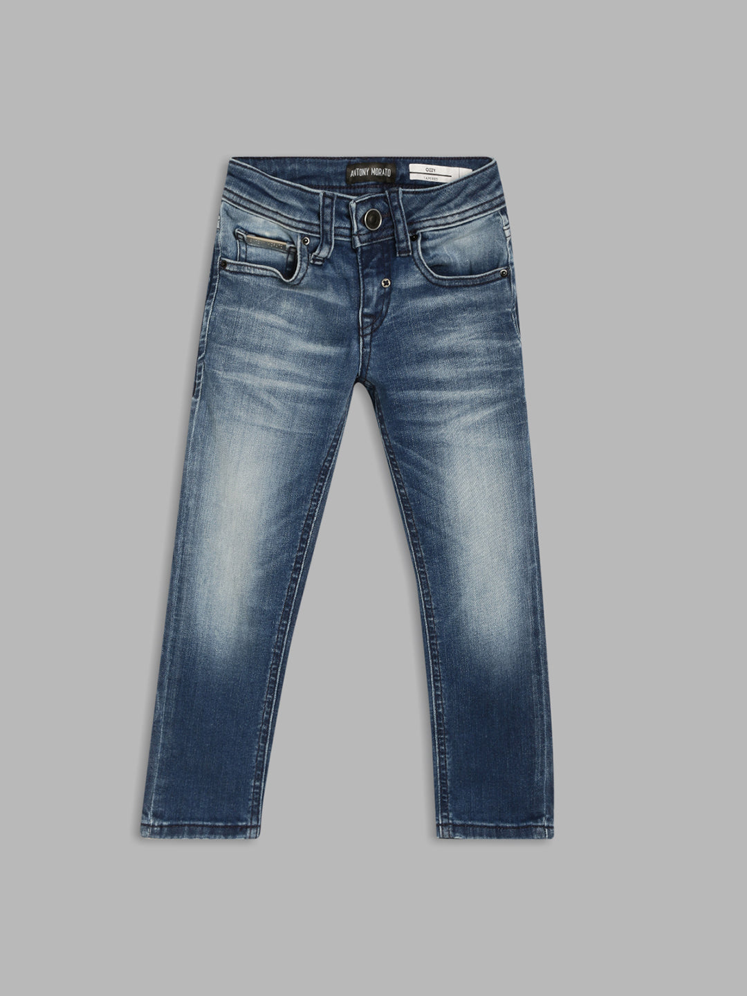 Antony Morato Boys Blue Mildly Distressed Heavy Fade Jeans