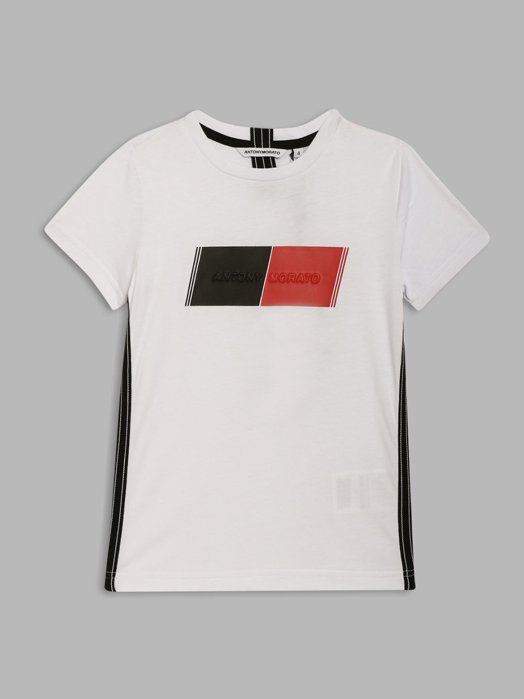 Antony Morato Kids White Logo Regular Fit T-Shirt