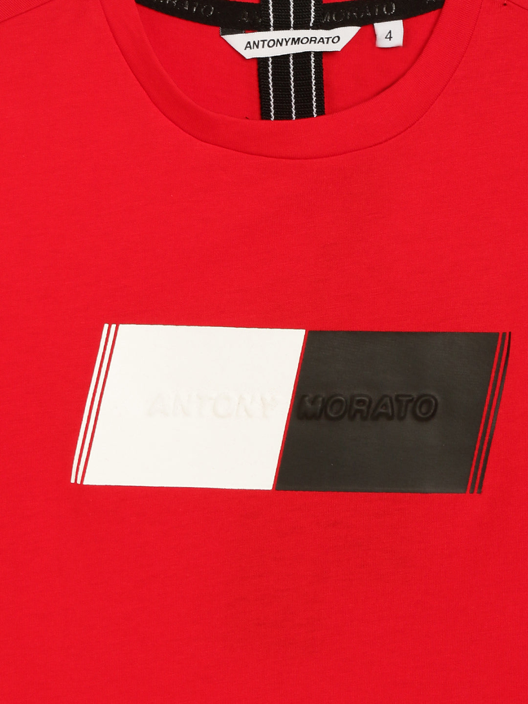 Antony Morato Kids Red Logo Regular Fit T-Shirt