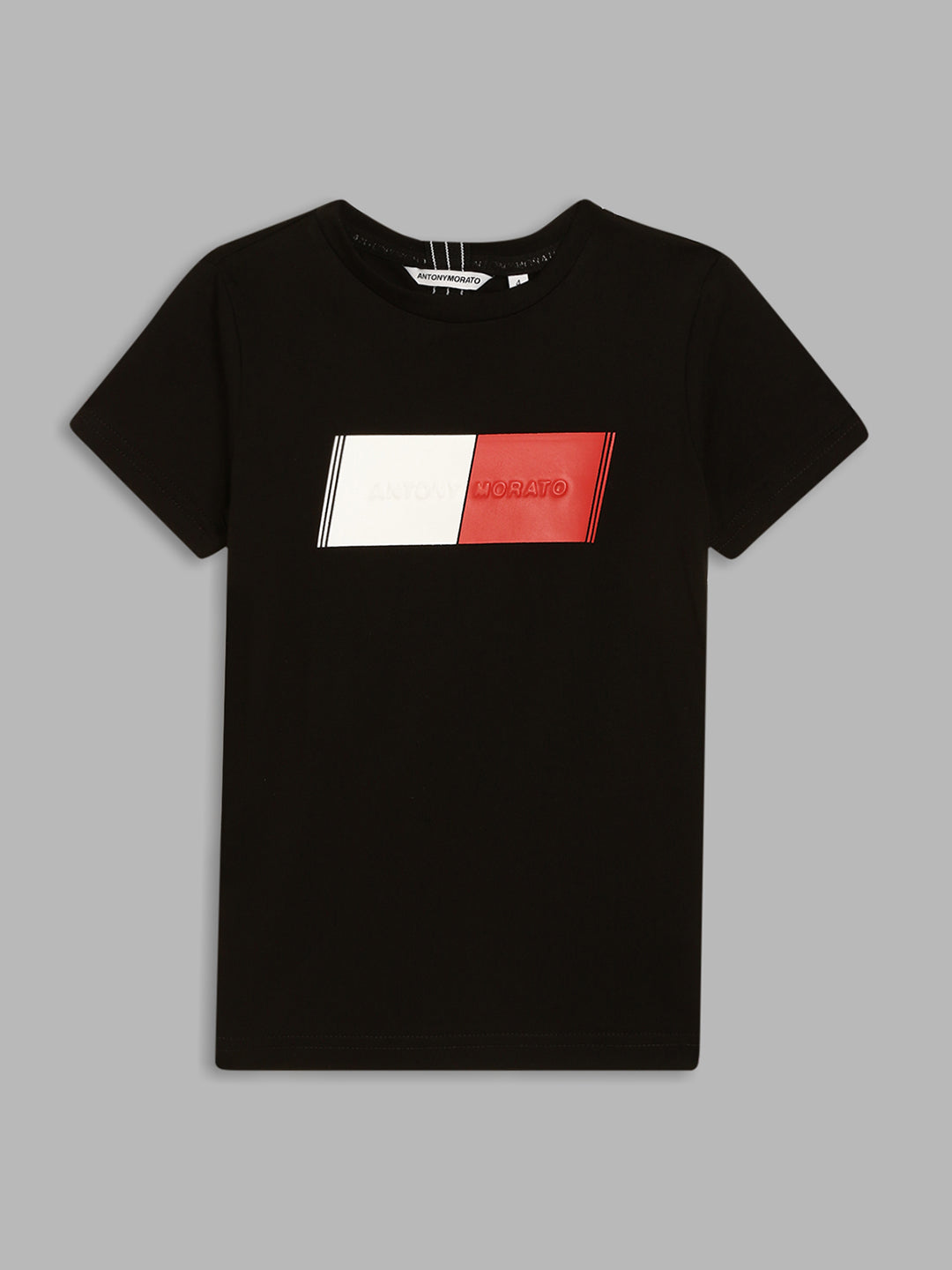 Antony Morato Kids Black Logo Regular Fit T-Shirt