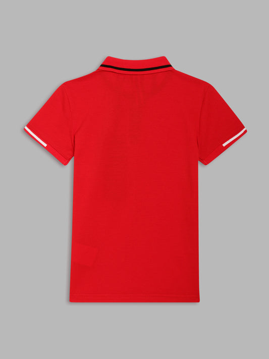 Antony Morato Kids Red Regular Fit Polo T-Shirt