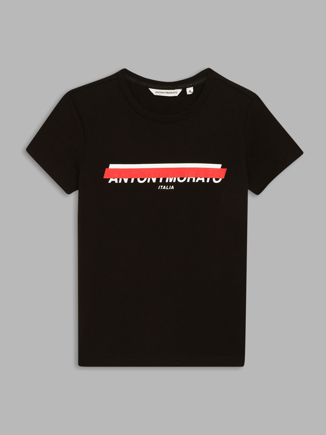 Antony Morato Black Typography Printed Round Neck T Shirt