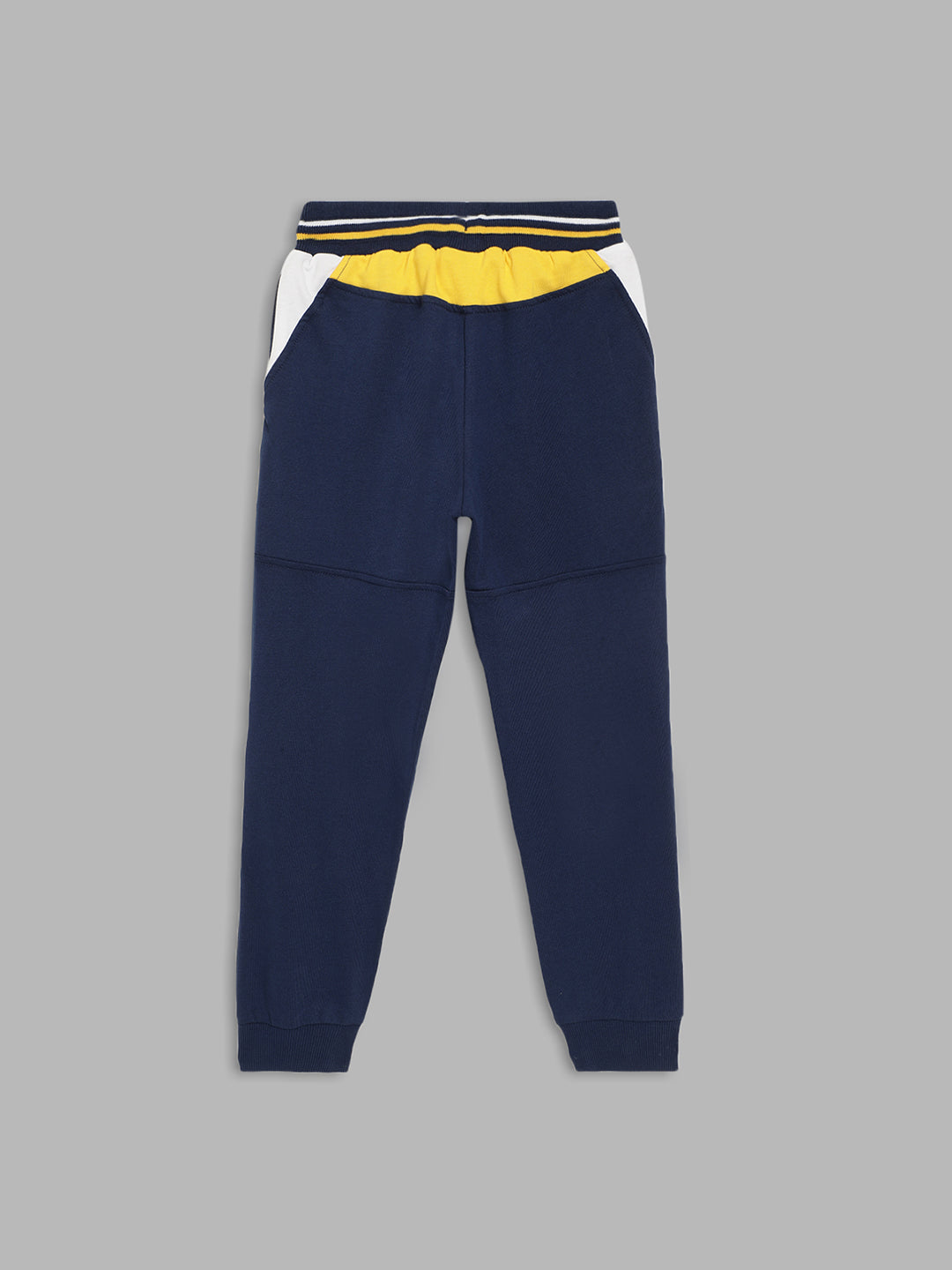 Blue Giraffe Boys Navy Blue Solid Regular Fit Sweatpant