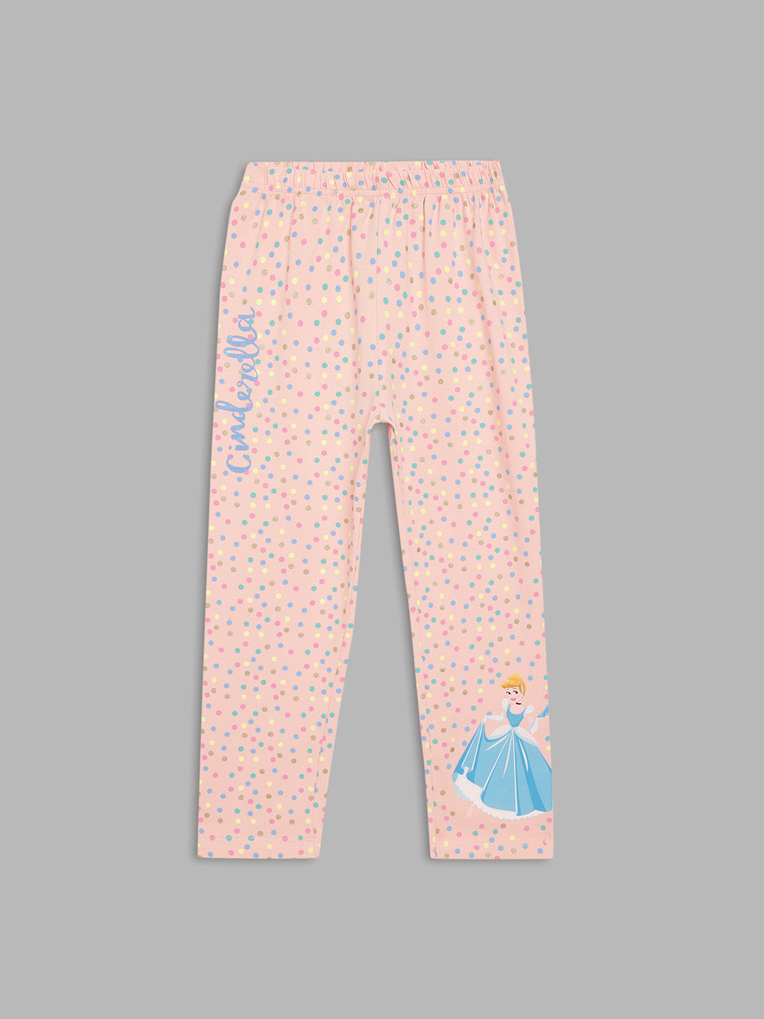 Blue Giraffe Girls Pink Printed Regular Fit Legging