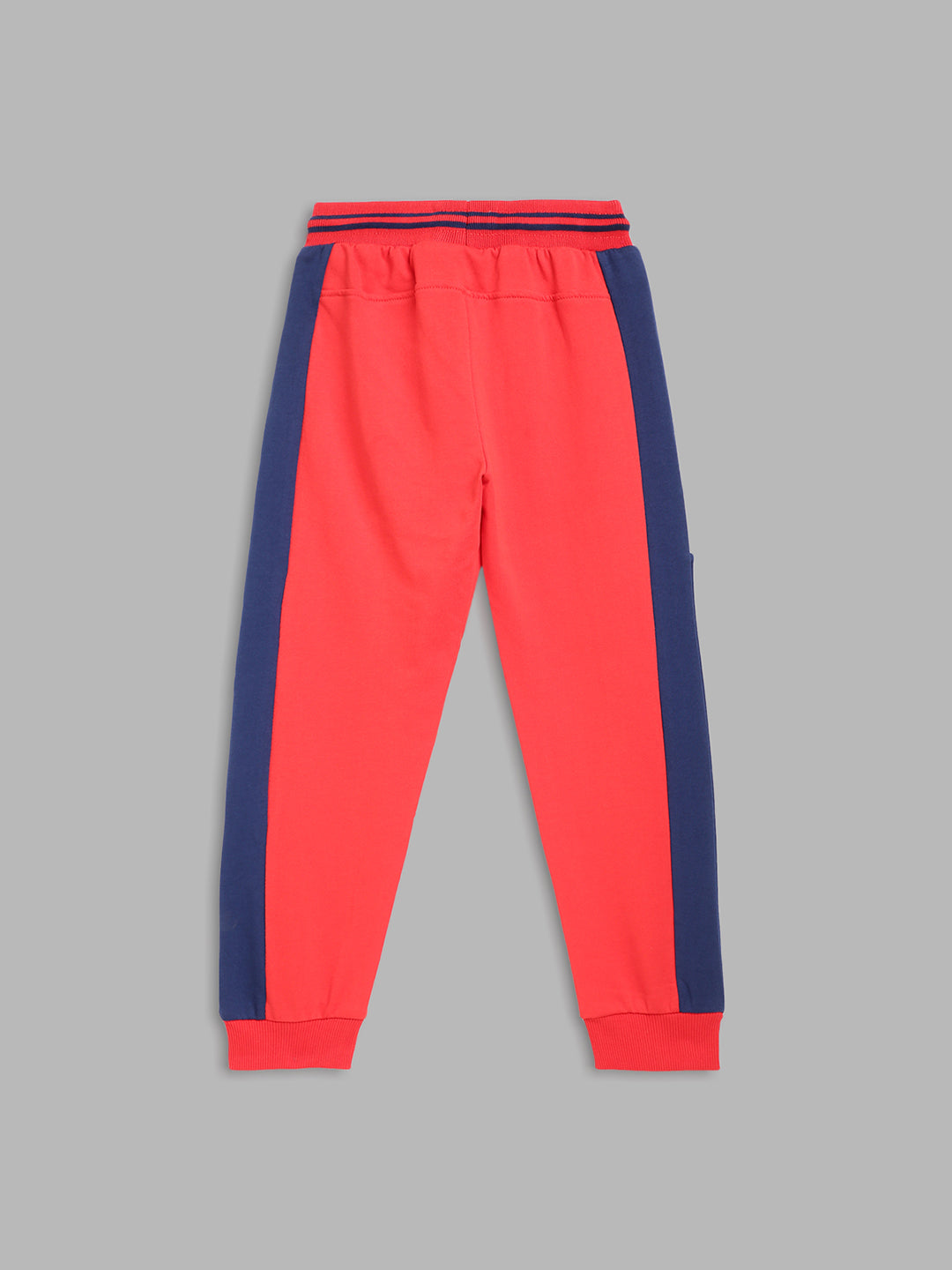Blue Giraffe Boys Red Printed Straight Fit Sweatpant
