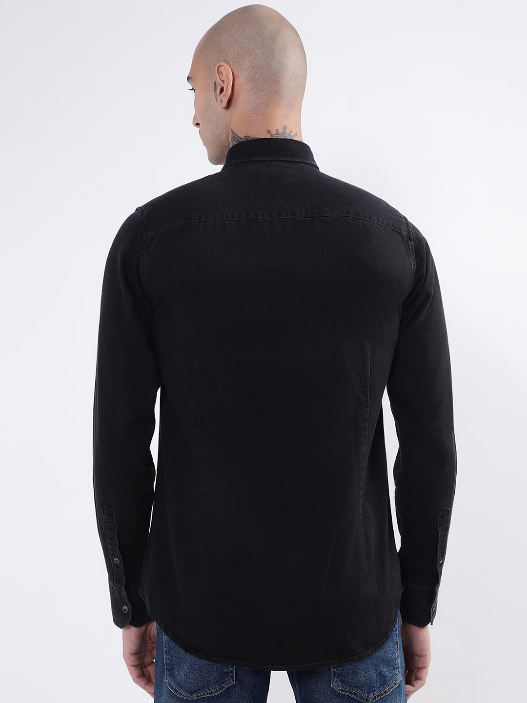 Bruun & Stengade Mens Black Solid Shirt