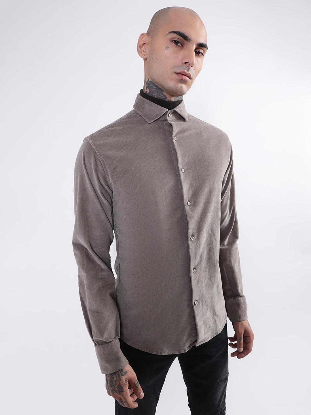 Bruun & Stengade Mens Mud Solid Shirt