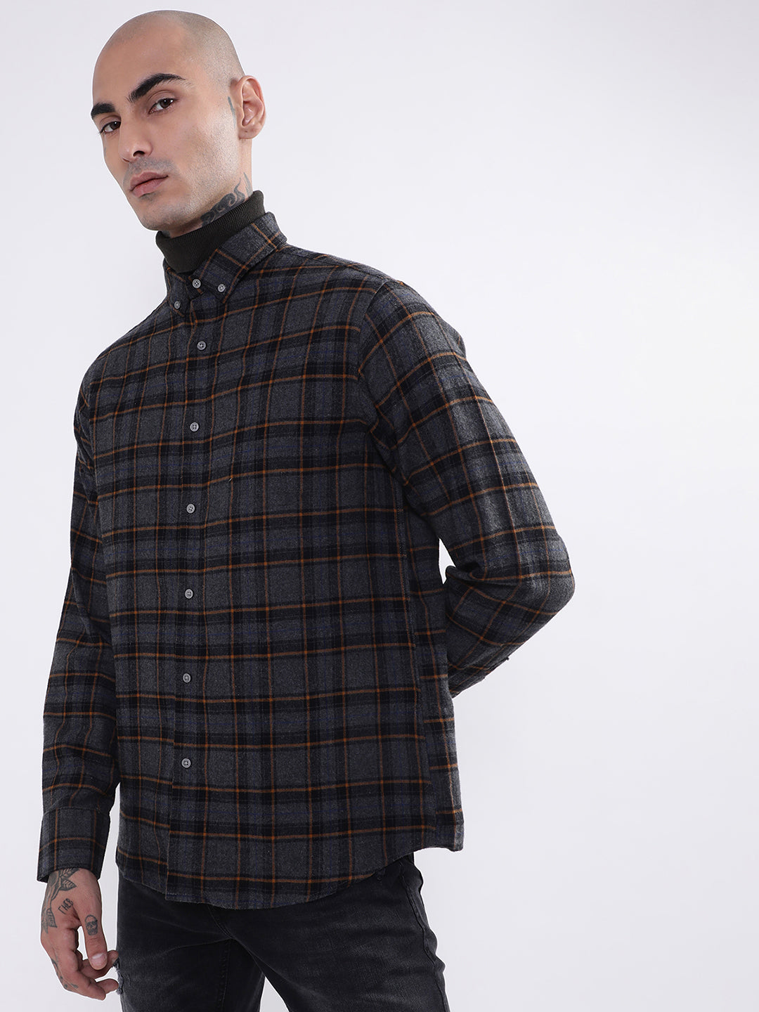 Bruun & Stengade Men Grey Solid Shirt